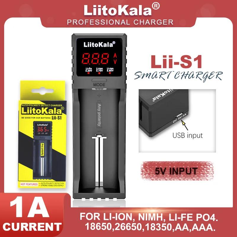 Liitokala  ͸ , Lii-S1 26650 AA AAA 18650 18350 18500, 3.7V, 1.2V, 3.2V, 3.8V